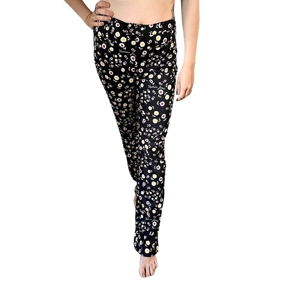 VINTAGE 80s MOSCHINO Floral Print Spell Out Pants - Picture 3 of 15